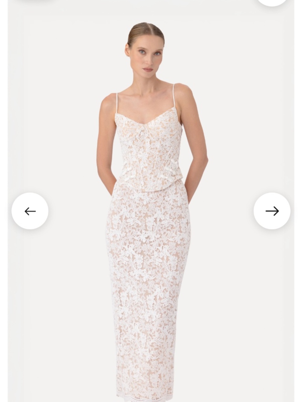 Sau Lee NWT Roma Lace Top & Skirt Set - Picture 4 of 11